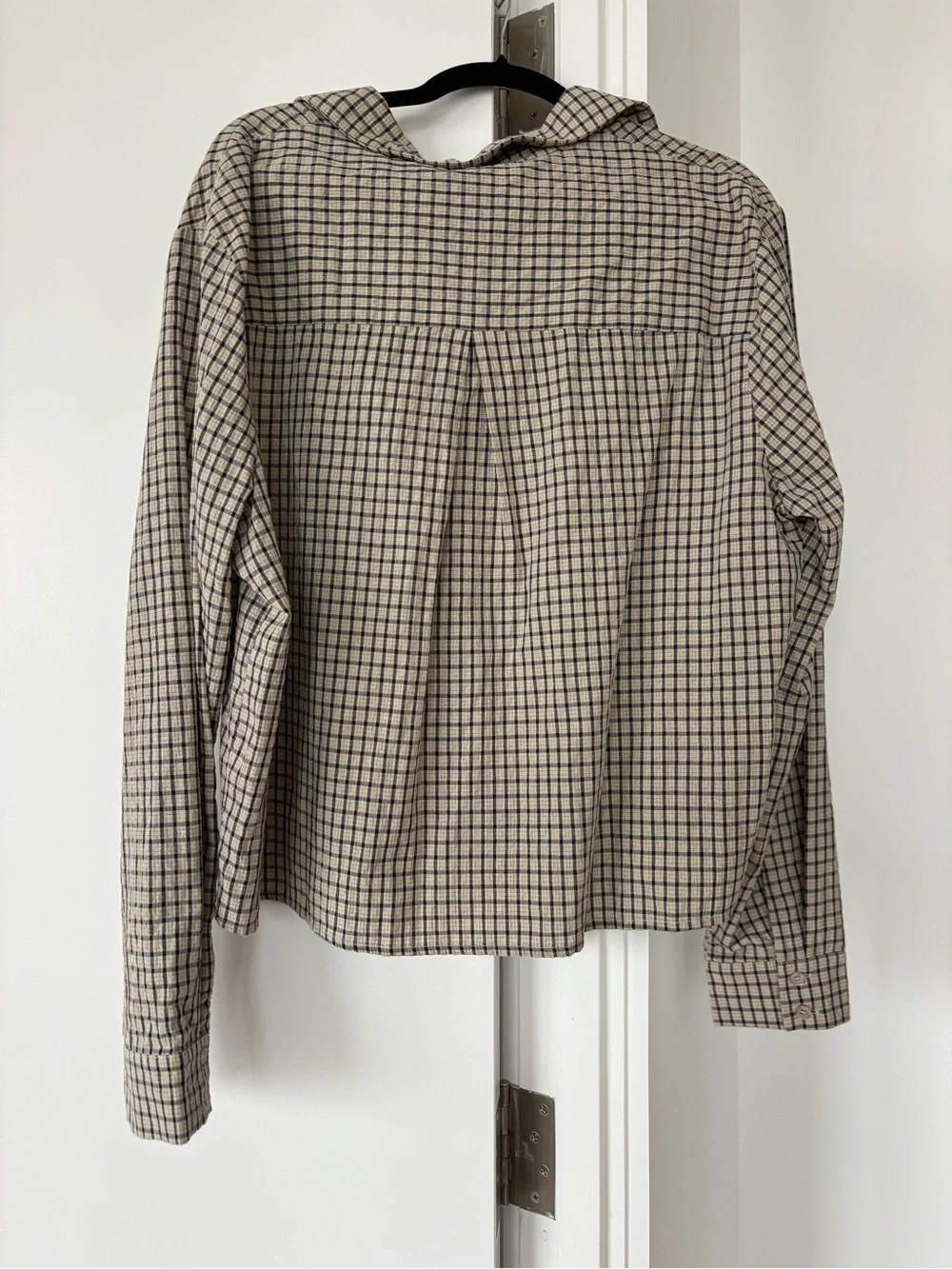 LIONESS Beige Grid Button-Front Men's Shirt - Picture 4 of 6